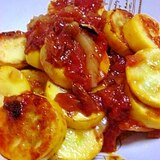 簡単イタリアン　ズッキーニのトマトソースソテー